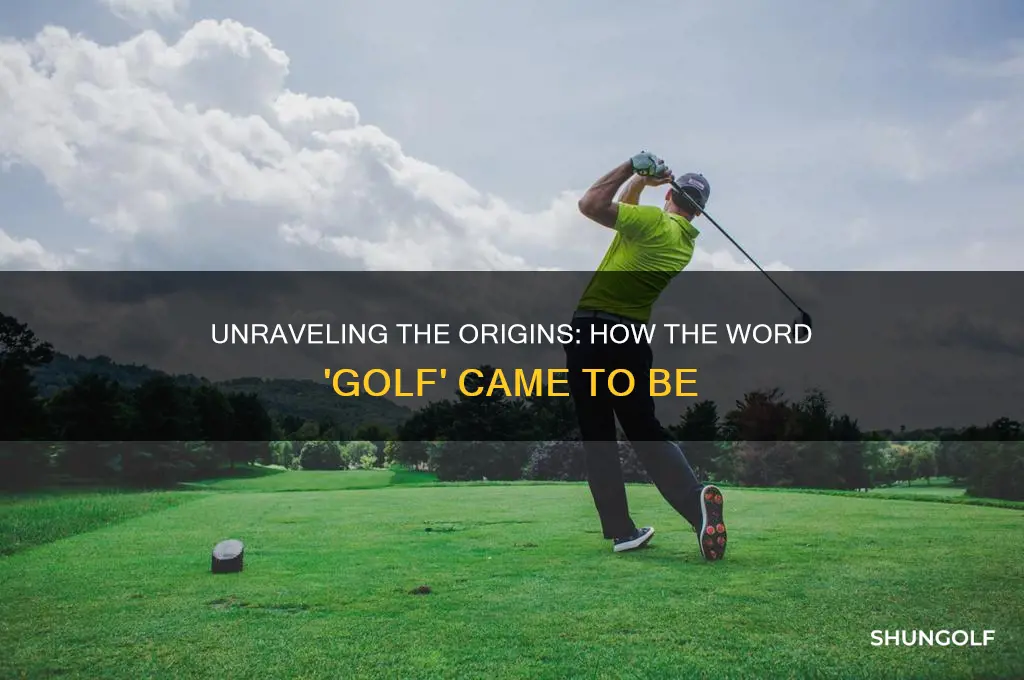 how did the word golf come about