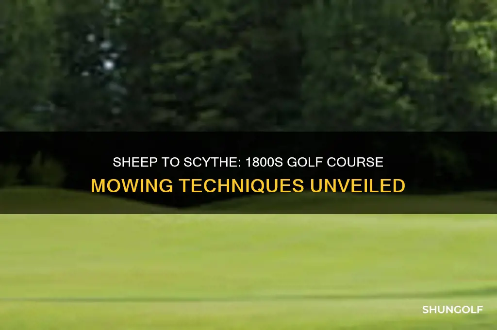 how did they mow golf courses in the 1800s