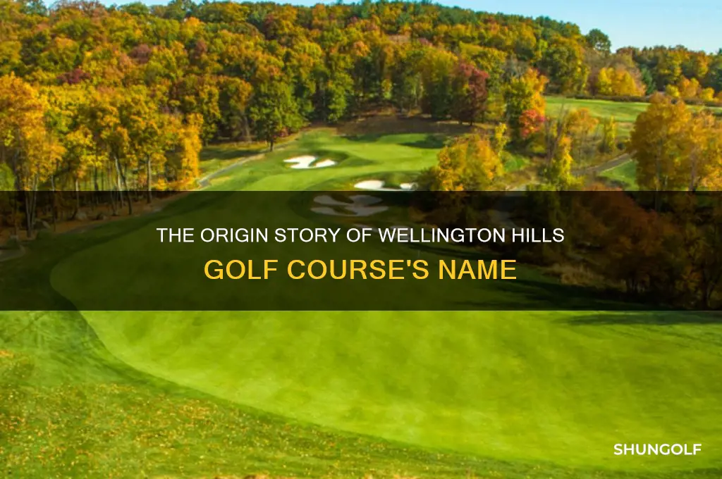 how did wellington hills golf course get its name
