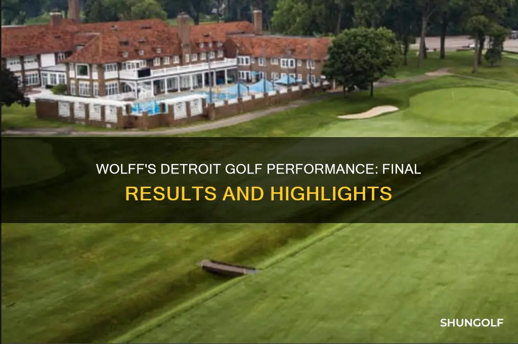 how did wolff finish in dtroit golf