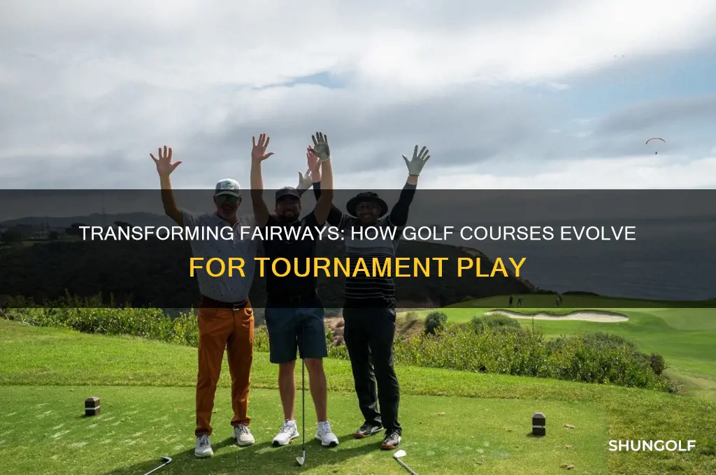 how do golf courses change during tournaments