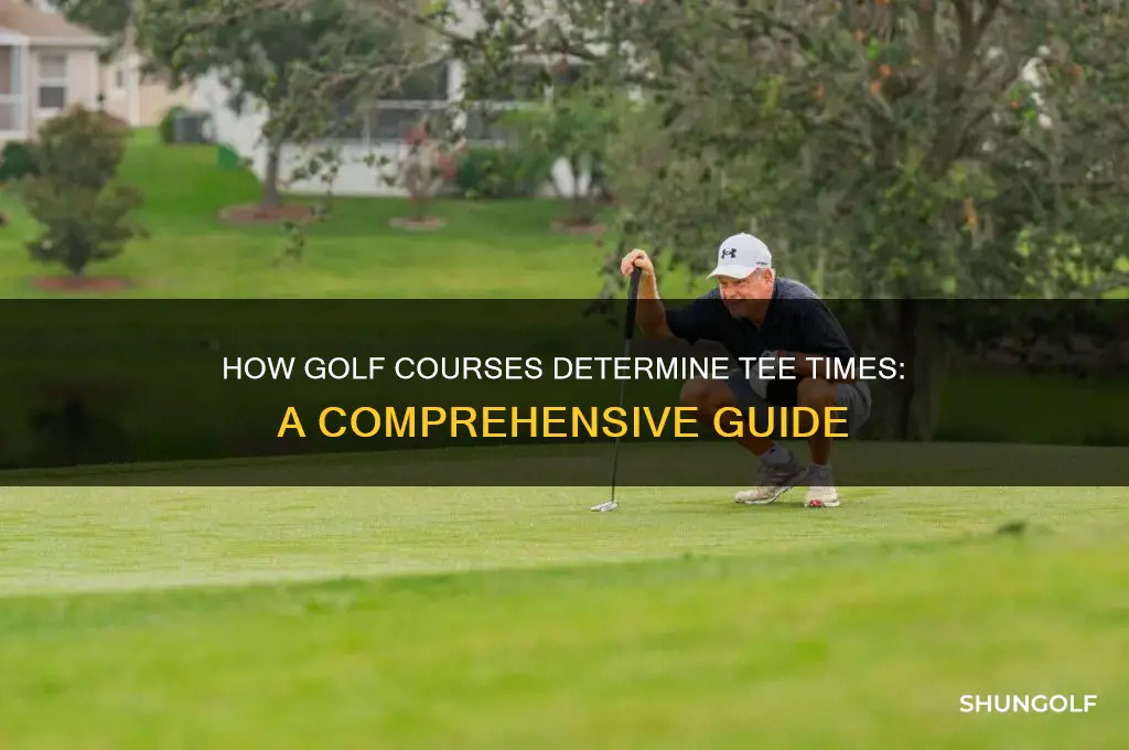 how do golf courses determinetee times determined