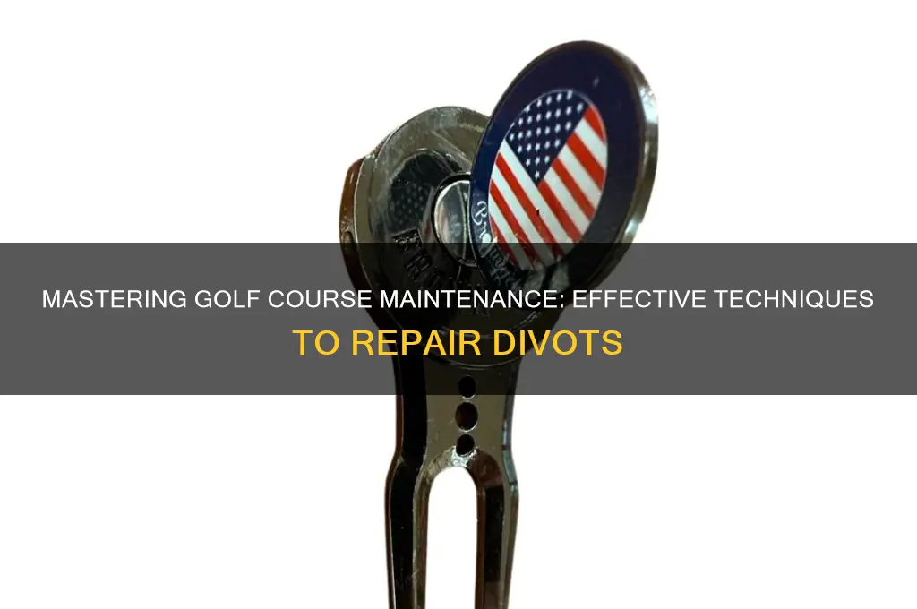 how do golf courses fix divots