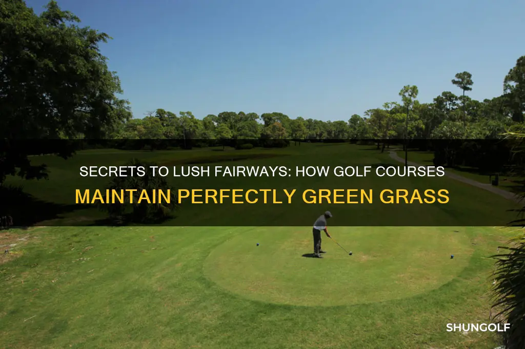 how do golf courses keep grass green