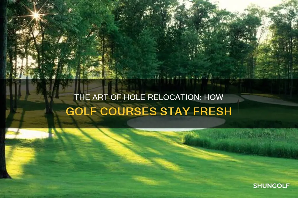 how do golf courses move holes