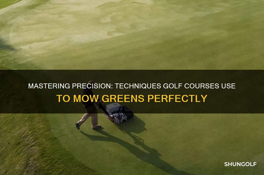 how do golf courses mow greens
