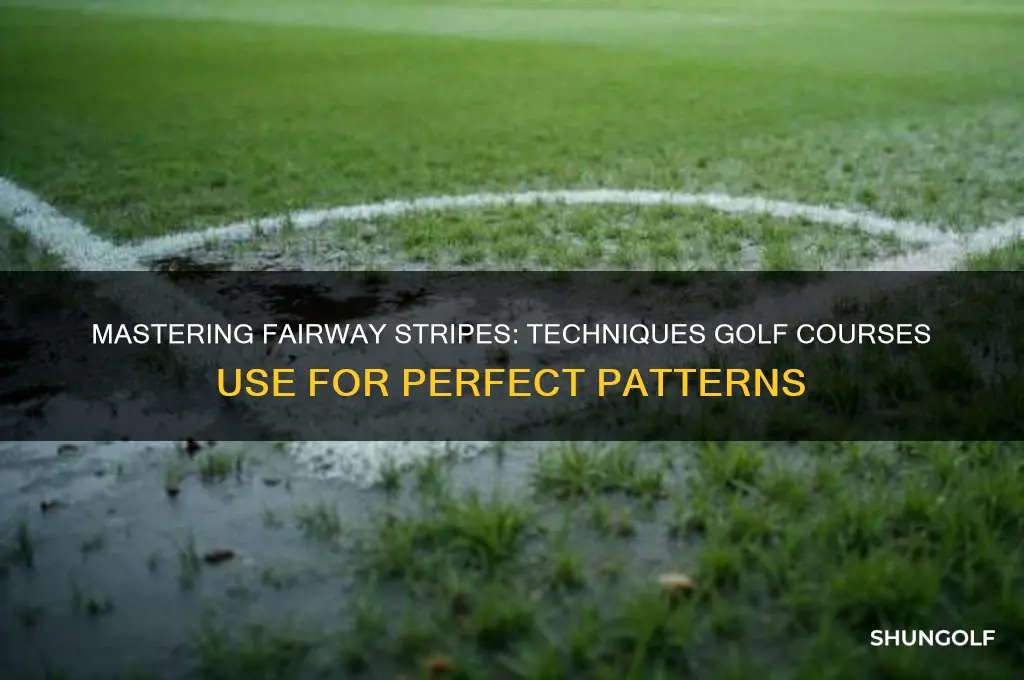 how do golf courses stripe fairways
