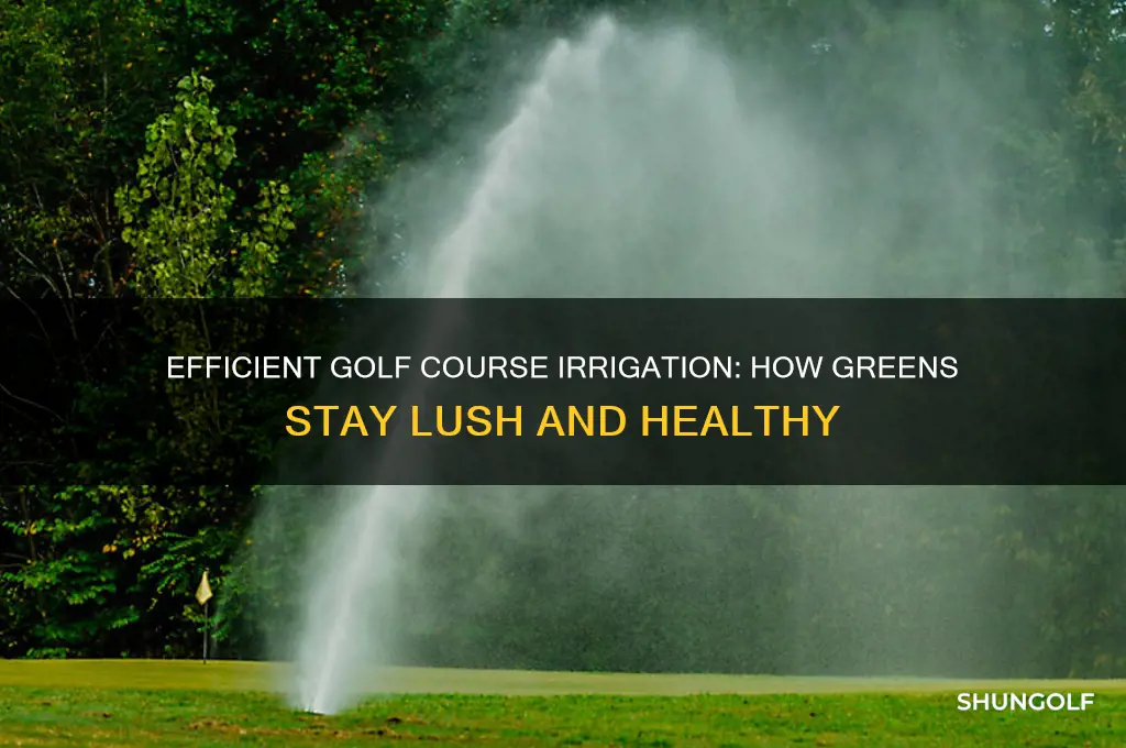 how do golf courses water the grass