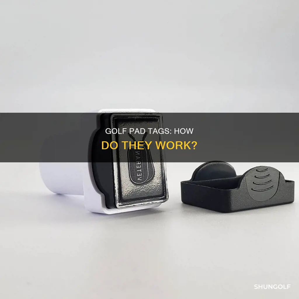 how do golf pad tags work