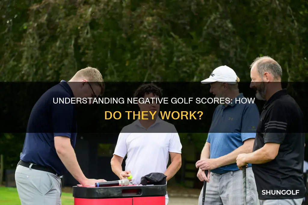 how do golf scores work negative