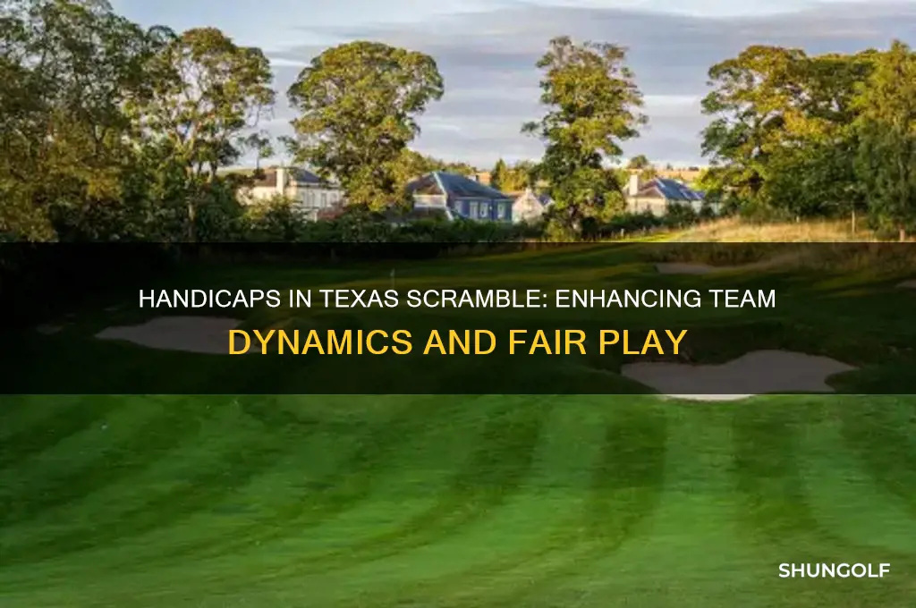 how do handicaps contribute to texas scramble golf format
