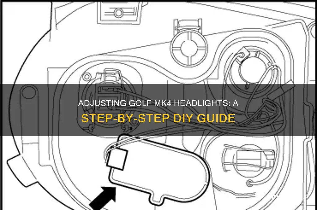 how do i adjust the headlights golf mk4