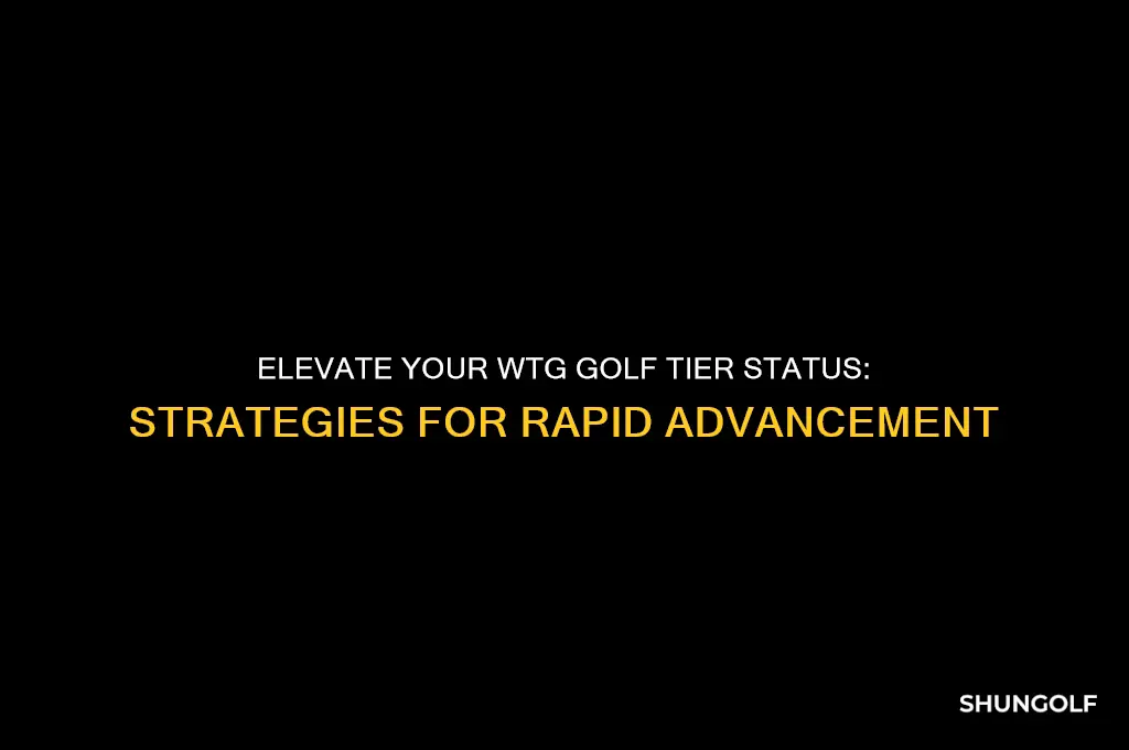 how do i advancemy tier status in wtg golf