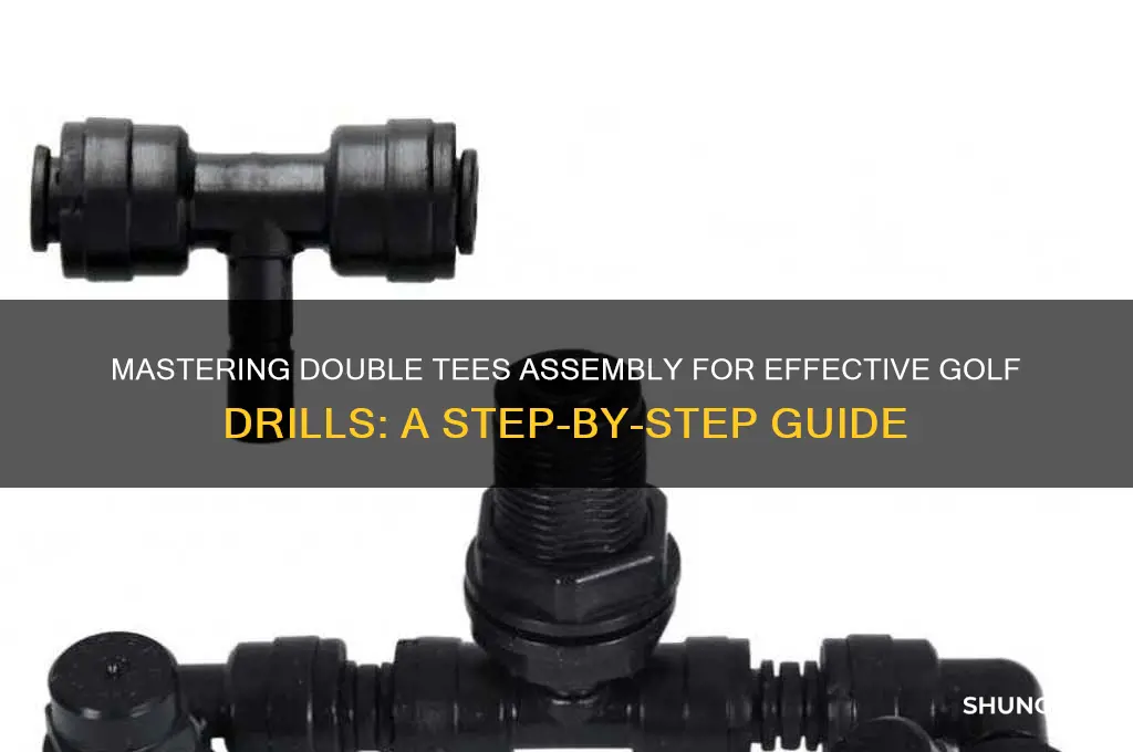 how do i assemble double tees for golf drill