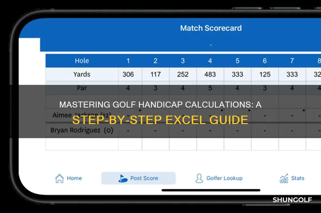 how do i calculate a golf handicap in excel