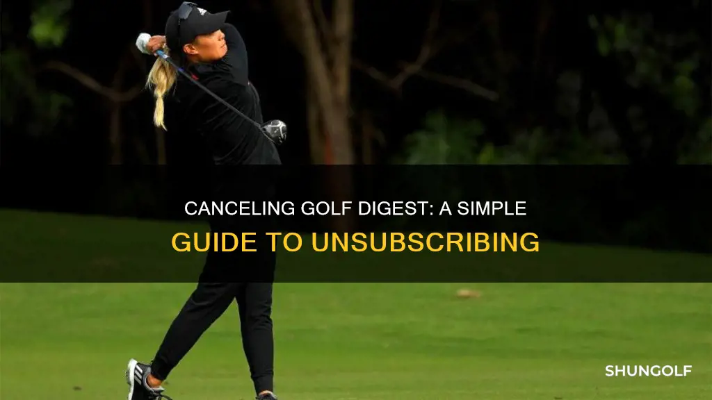 how do i cancel golf digest