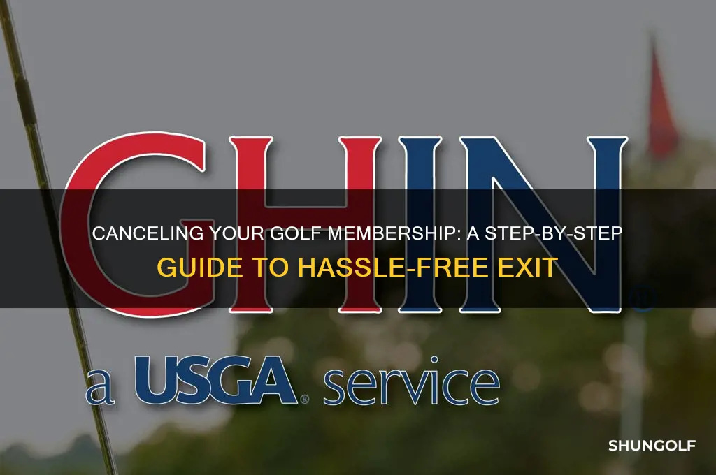 how do i cancel my golf membership