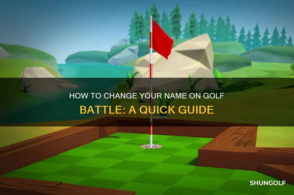 how do i change my name on golf battle