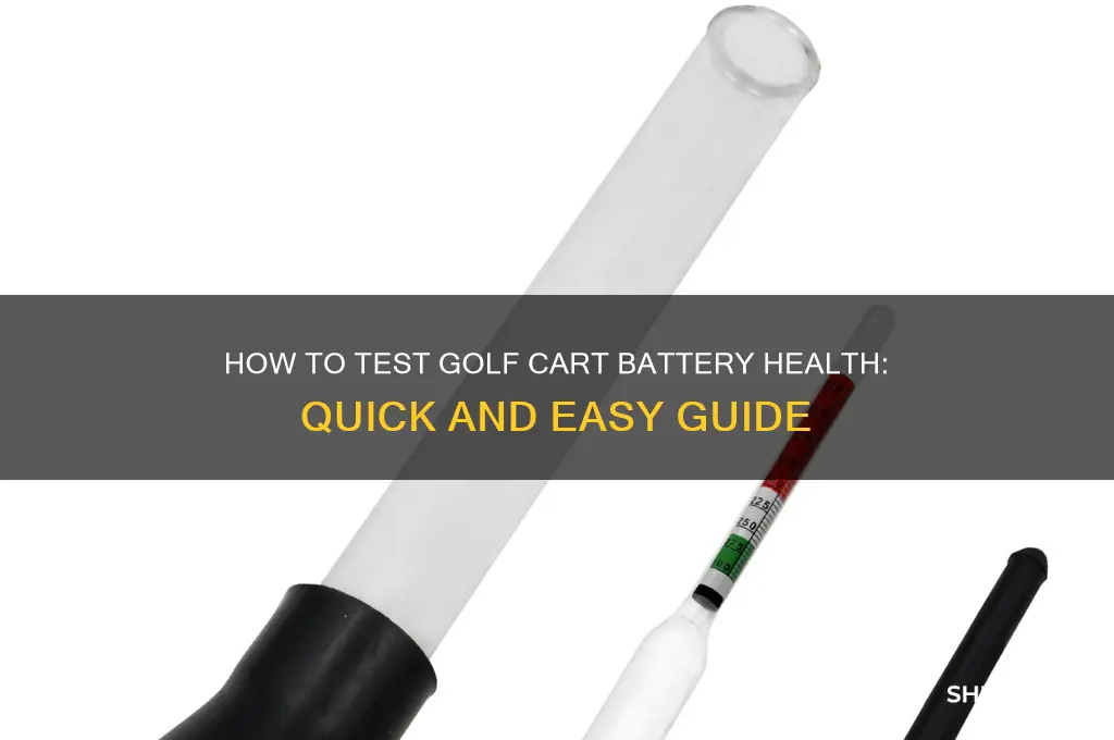 how do i check if golf cart battery is ok