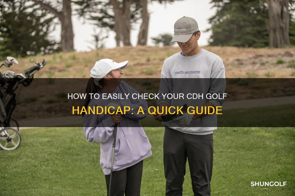 how do i check my cdh golf handicap