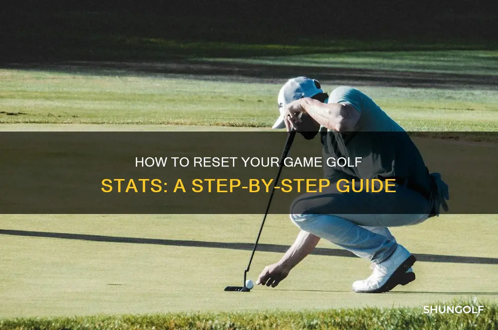 how do i clear my stats on game golf
