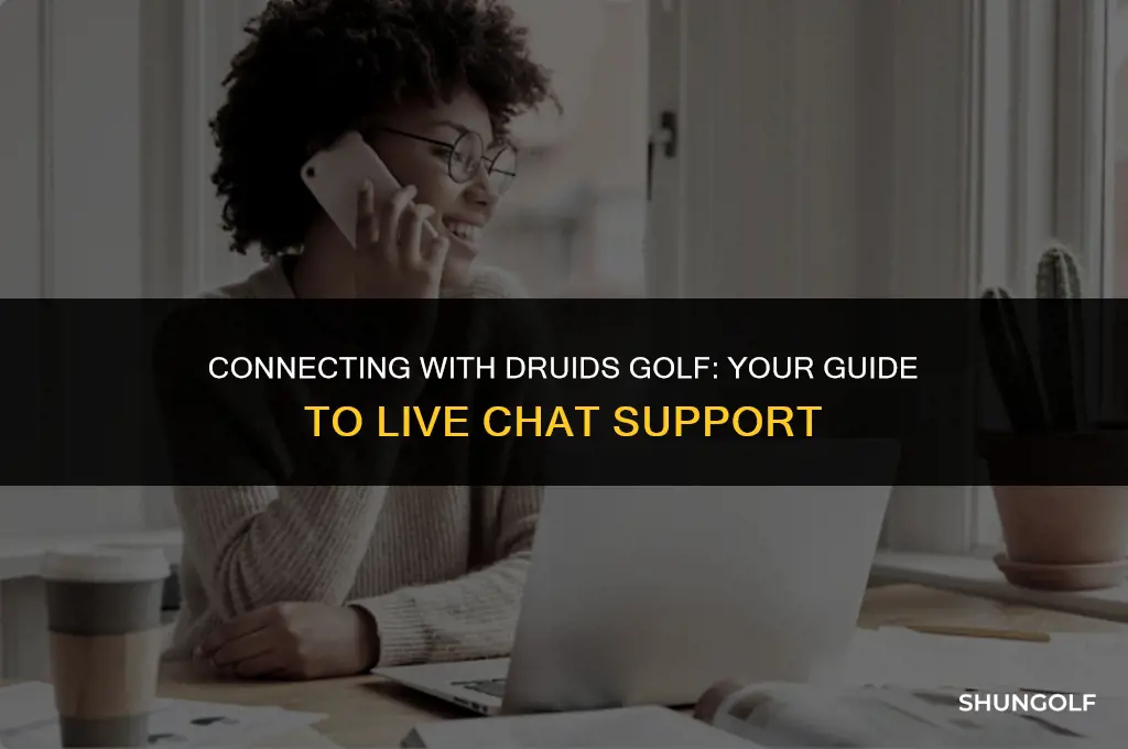how do i contact druids golf customer service live chat
