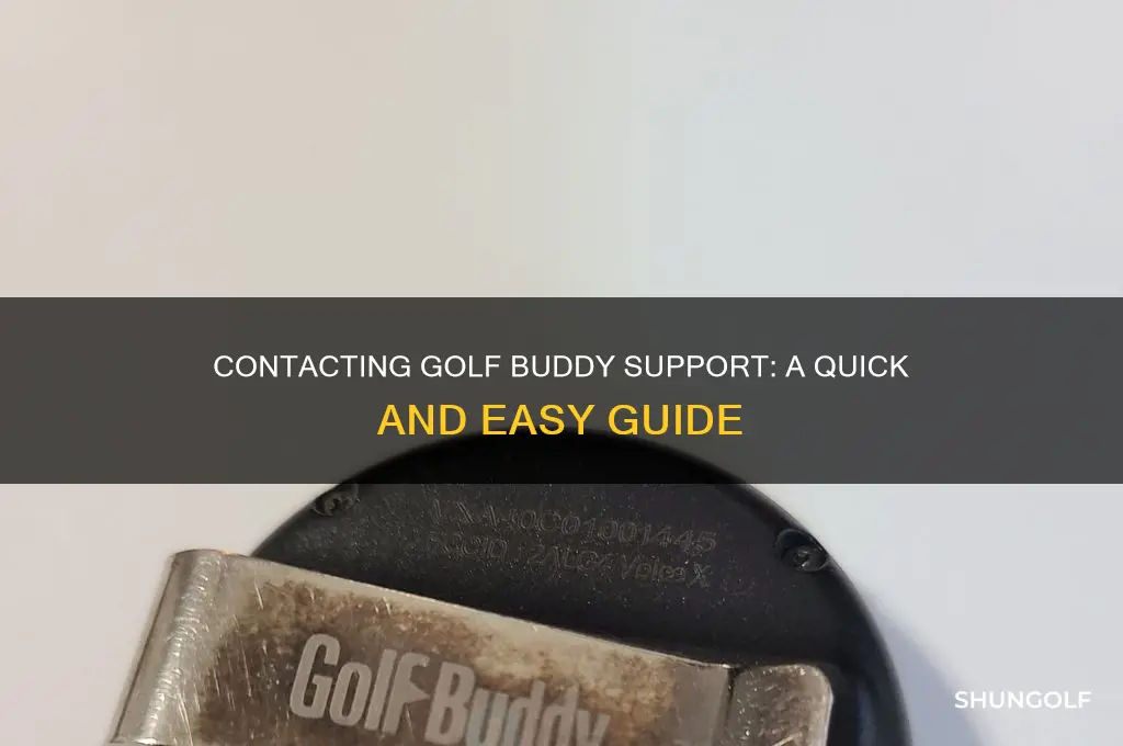 how do i contact support for golf buddy