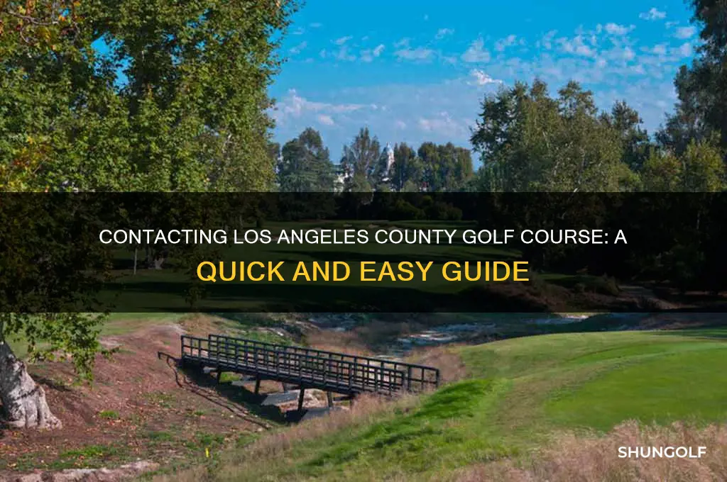 how do i contact the los angeles county golf course