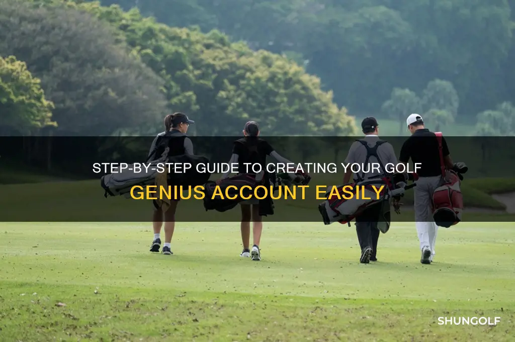 how do i create a golf genius account