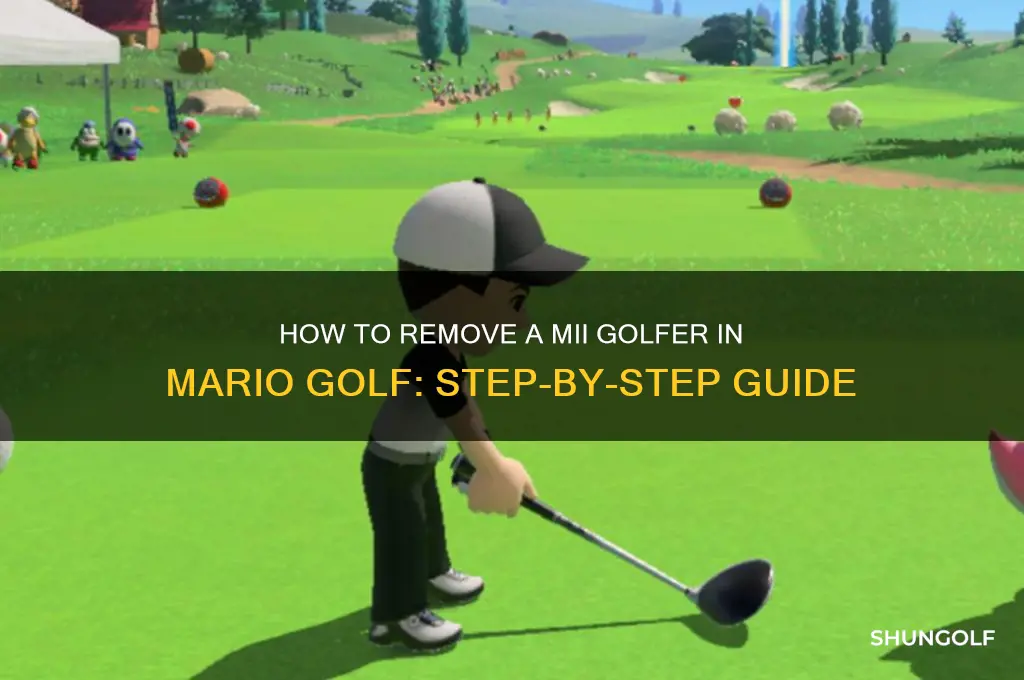 how do i delete a mii golfer in mario golf