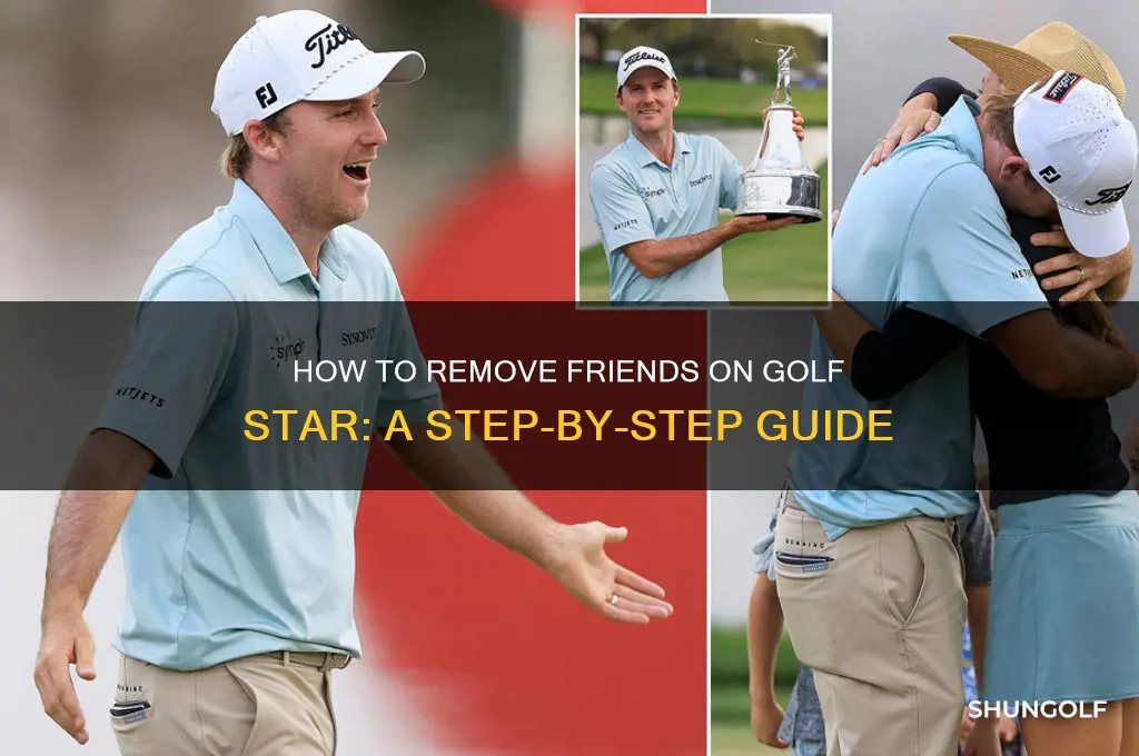 how do i delete friends on golf star