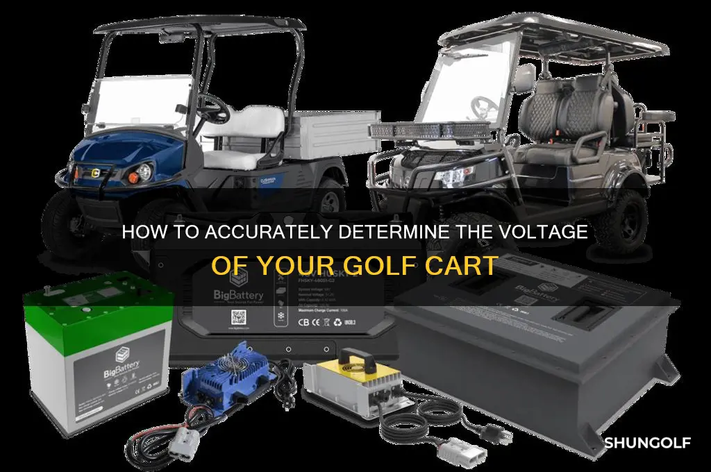 how do i determine voltage of golf cart