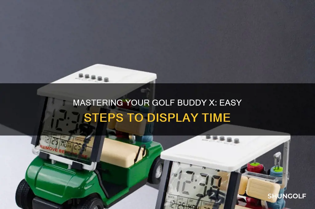 how do i display time on golf buddy x