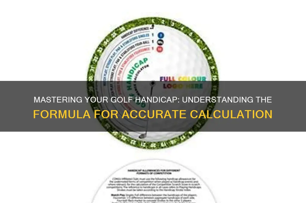 how do i figure my golf handicap formula