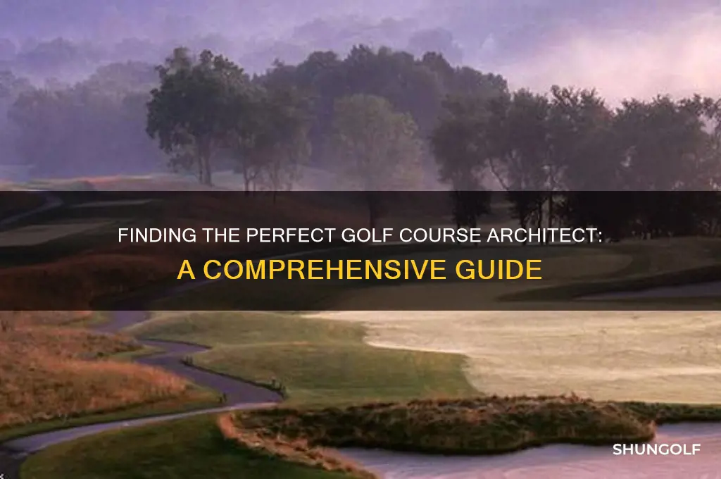 how do i find a golf course architect
