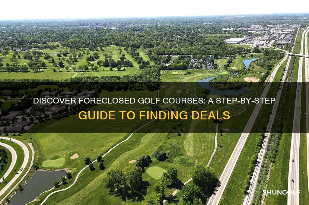 how do i find golf courses facing foreclosure