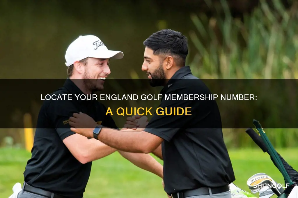 how do i find my england golf membership number