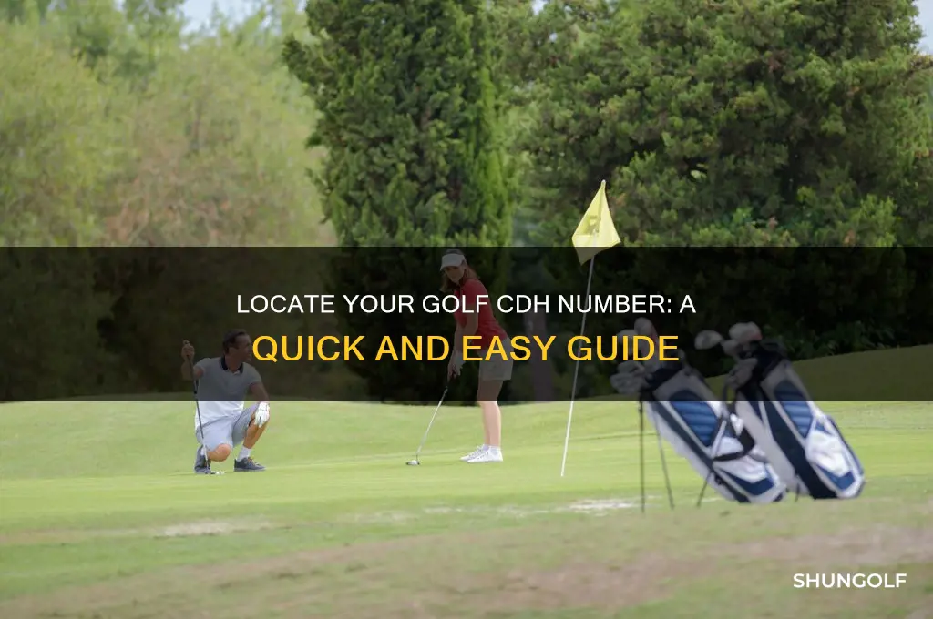 how do i find my golf cdh number