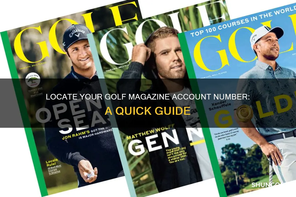 how do i find my golf magazine account number