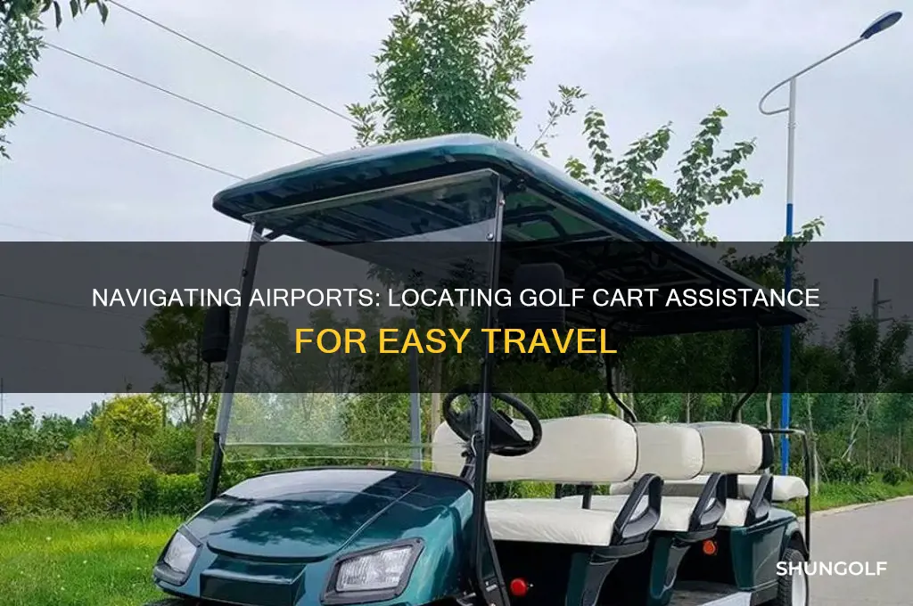 how do i find the golf cart assistance at airports