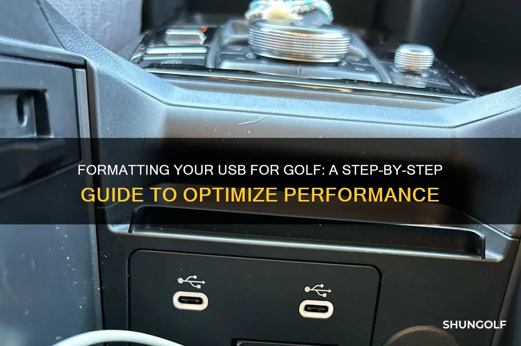 how do i format my usb for golf