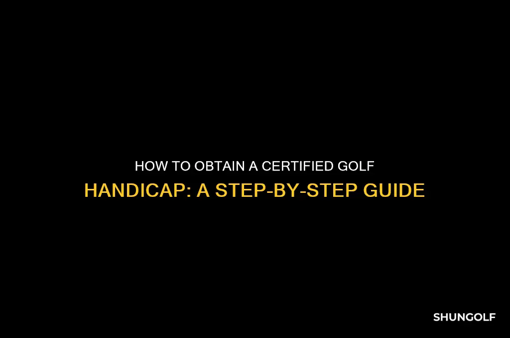 how do i get a certified handicap in golf