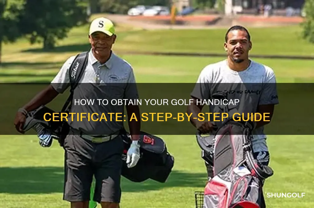 how do i get my golf handicap certificate