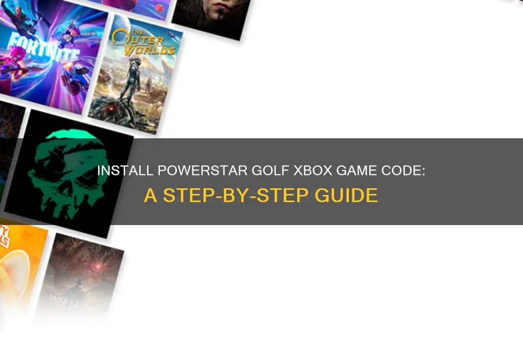 how do i install game code for powerstar golf xbox