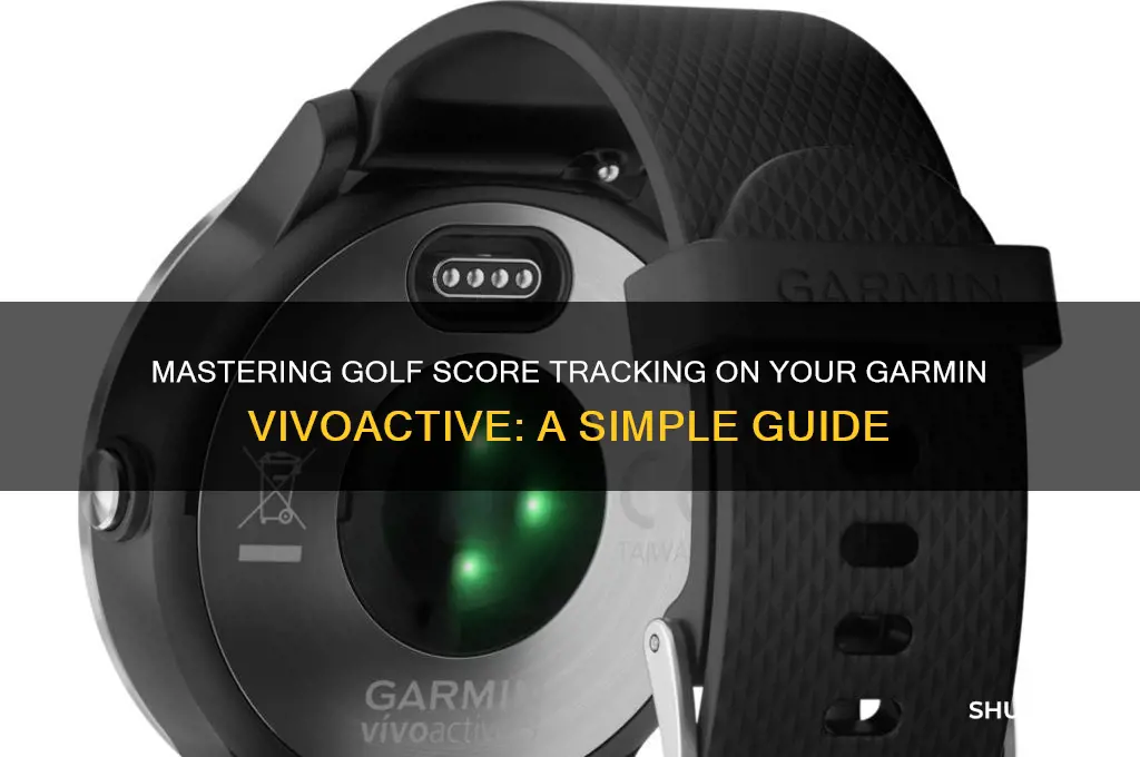how do i keep golf score on garmin vivoactive