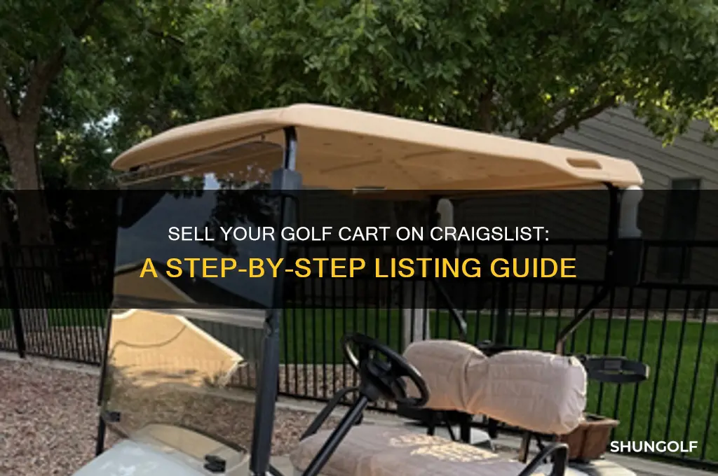how do i list a golf cart on craigslist