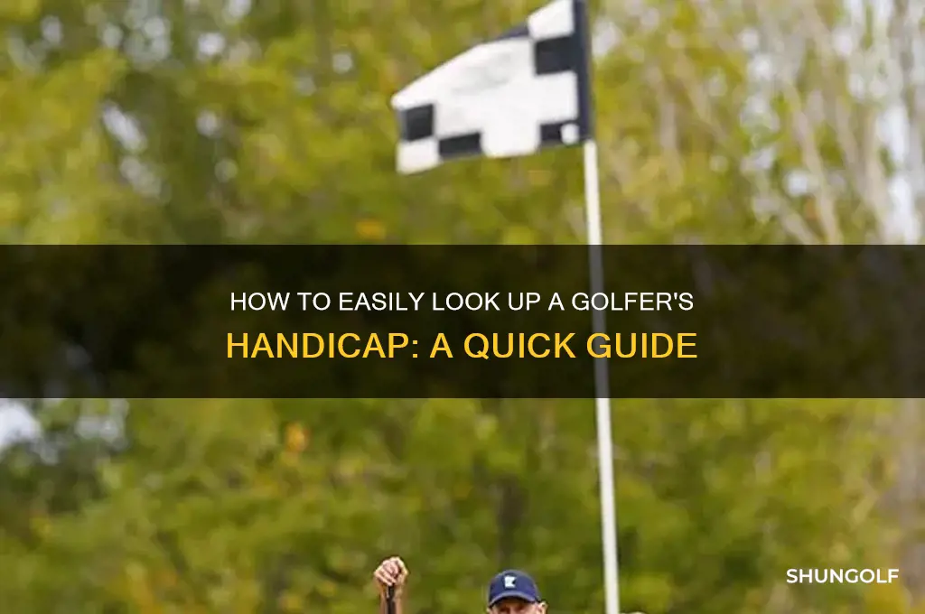 how do i look up someone golf handicap