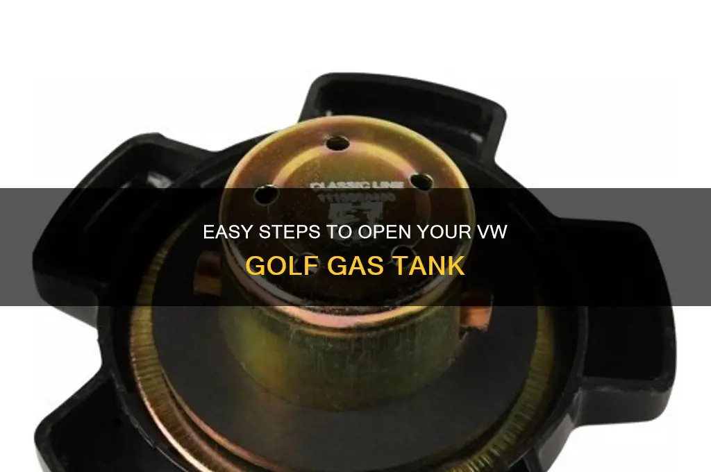 how do i open the gas tank on vw golf