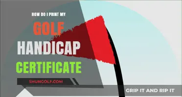 Print Your Golf Handicap Certificate: A Step-by-Step Guide