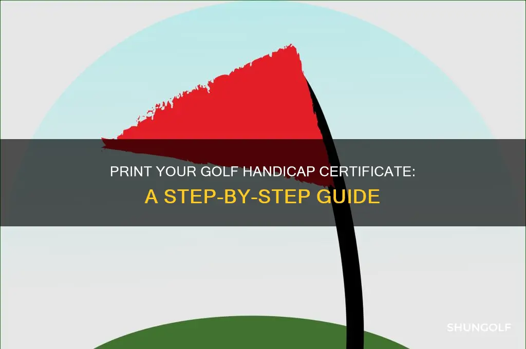 how do i print my golf handicap certificate